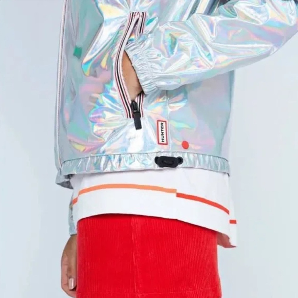 Hunter Nebula Original Hooded Rain Jacket Iridescent Rainbow - Picture 3 of 9